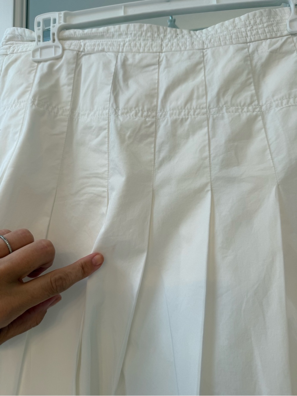 Madewell White Pleated Midi Skirt - Picture 4 of 8